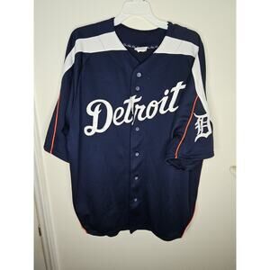 Vintage Detroit Tigers Magglio Ordoñez Majestic Jersey Men's Navy #30 XL